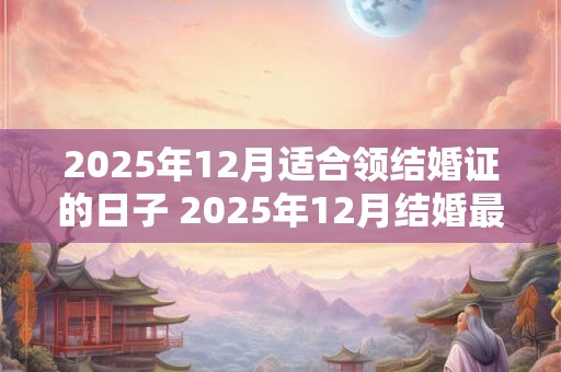 2025年12月适合领结婚证的日子 2025年12月结婚最佳日选哪天
