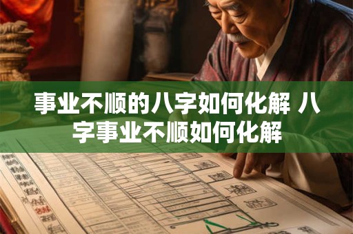 事业不顺的八字如何化解 八字事业不顺如何化解