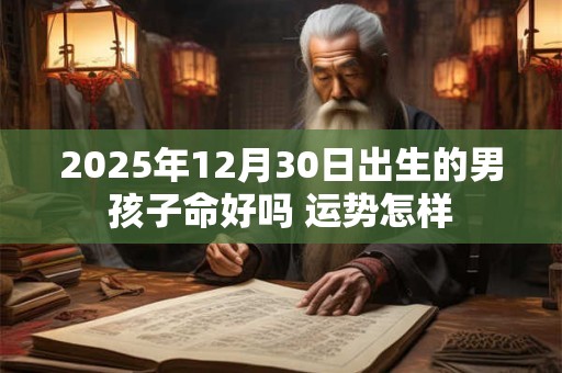 2025年12月30日出生的男孩子命好吗 运势怎样