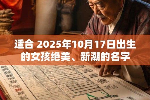适合 2025年10月17日出生的女孩绝美、新潮的名字