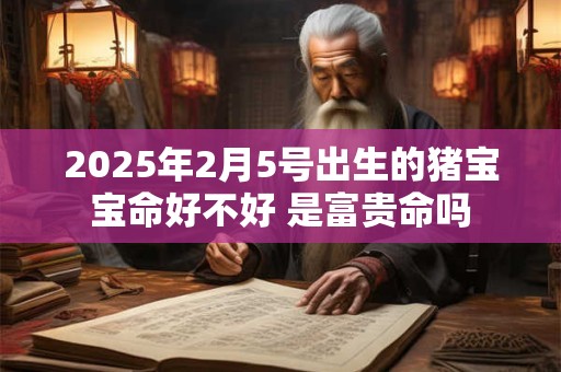 2025年2月5号出生的猪宝宝命好不好 是富贵命吗