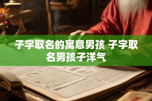 子字取名的寓意男孩 子字取名男孩子洋气
