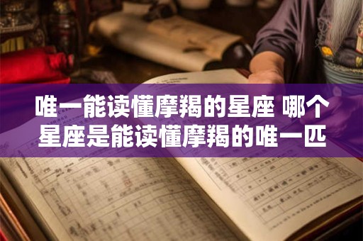 唯一能读懂摩羯的星座 哪个星座是能读懂摩羯的唯一匹配