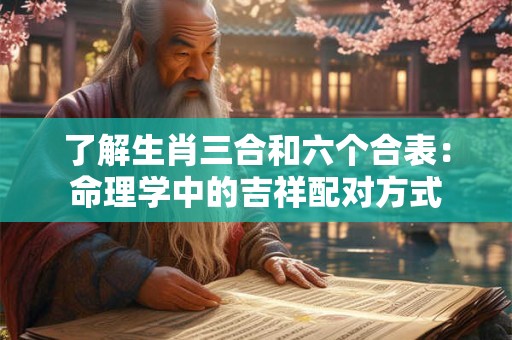 了解生肖三合和六个合表：命理学中的吉祥配对方式