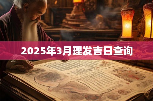 2025年3月理发吉日查询