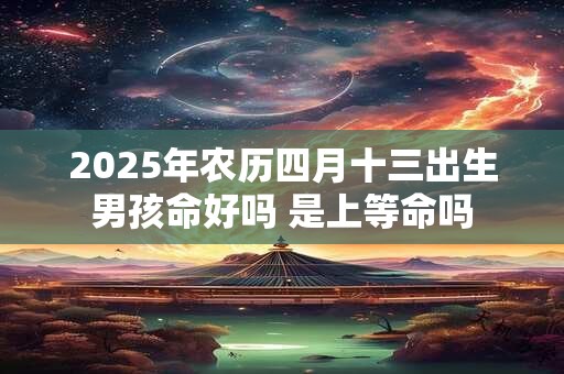 2025年农历四月十三出生男孩命好吗 是上等命吗 2025年农历四月十三出生男孩命好吗 是上等命吗