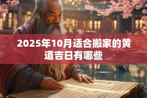 2025年10月适合搬家的黄道吉日有哪些