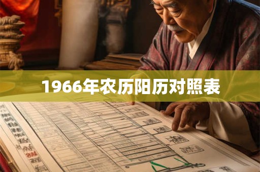 1966年农历阳历对照表