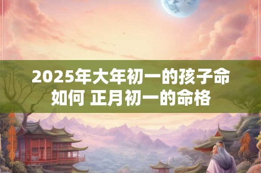 2025年大年初一的孩子命如何 正月初一的命格
