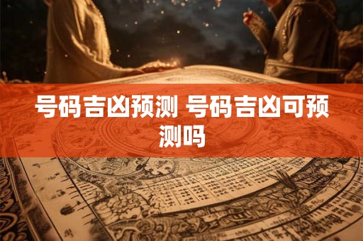 号码吉凶预测 号码吉凶可预测吗
