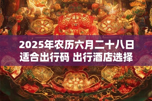 2025年农历六月二十八日适合出行码 出行酒店选择