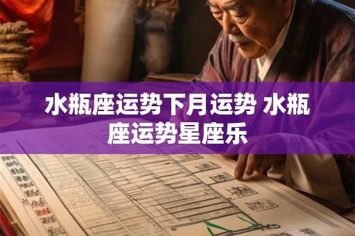 水瓶座运势下月运势 水瓶座运势星座乐