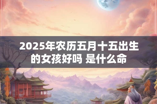 2025年农历五月十五出生的女孩好吗 是什么命