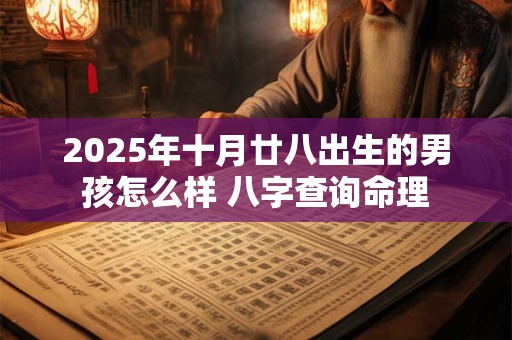 2025年十月廿八出生的男孩怎么样 八字查询命理
