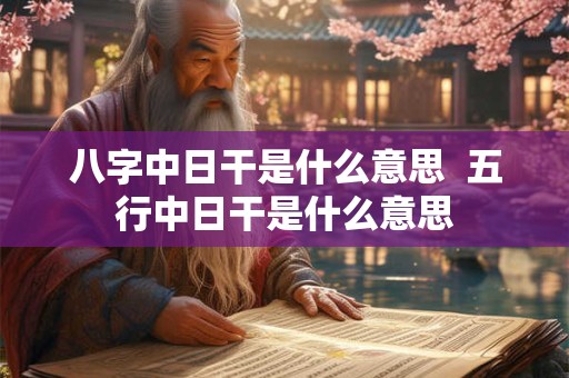 八字中日干是什么意思  五行中日干是什么意思