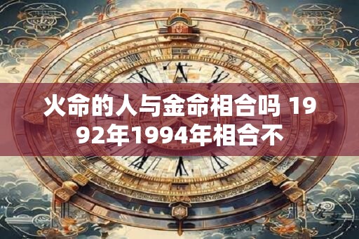 火命的人与金命相合吗 1992年1994年相合不