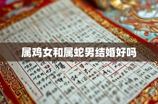 属鸡女和属蛇男结婚好吗