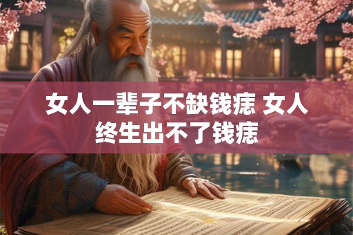女人一辈子不缺钱痣 女人终生出不了钱痣