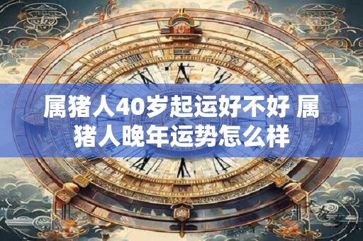 属猪人40岁起运好不好 属猪人晚年运势怎么样