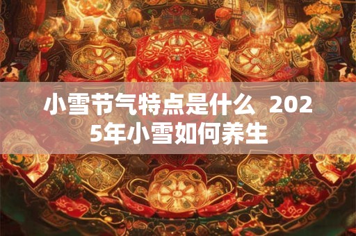 小雪节气特点是什么  2025年小雪如何养生