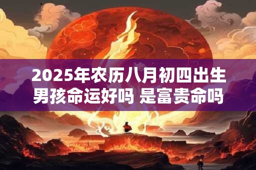 2026年农历八月初四出生男孩命运好吗 是富贵命吗