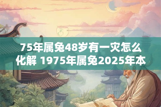 75年属兔48岁有一灾怎么化解 1975年属兔2025年本命年命运如何