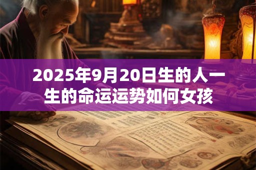 2026年9月20日生的人一生的命运运势如何女孩