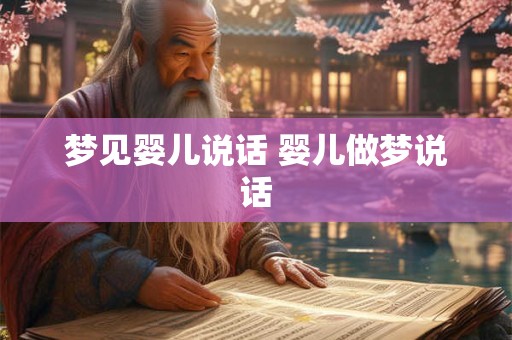 梦见婴儿说话 婴儿做梦说话