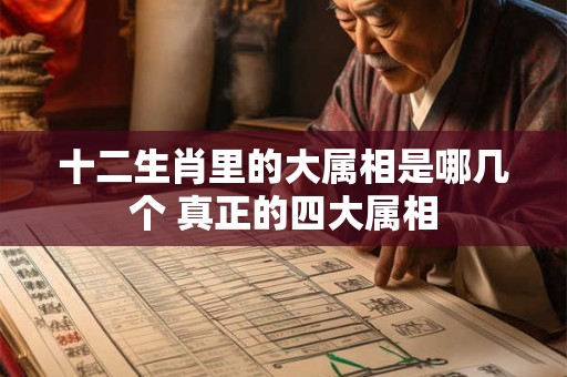十二生肖里的大属相是哪几个 真正的四大属相