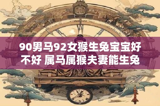 90男马92女猴生兔宝宝好不好 属马属猴夫妻能生兔宝宝吗