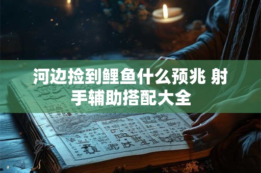 河边捡到鲤鱼什么预兆 射手辅助搭配大全