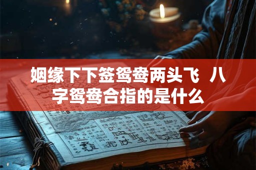 姻缘下下签鸳鸯两头飞  八字鸳鸯合指的是什么