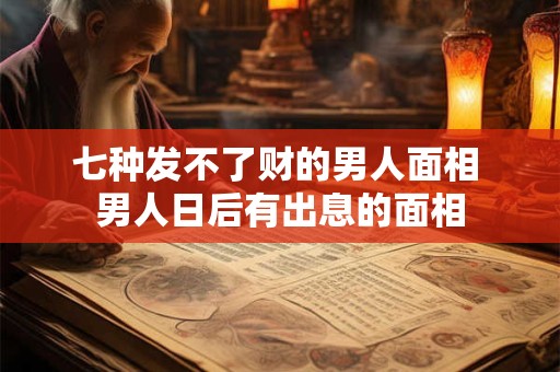 七种发不了财的男人面相 男人日后有出息的面相