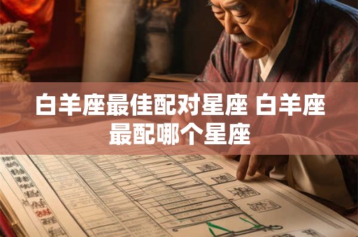 详细阅读:白羊座最佳配对星座 白羊座最配哪个星座 白羊座最佳配对星座 白羊座最配哪个星座