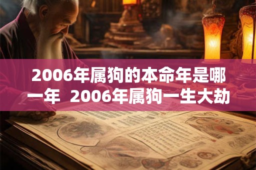 2006年属狗的本命年是哪一年  2006年属狗一生大劫年