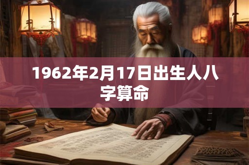 1962年2月17日出生人八字算命