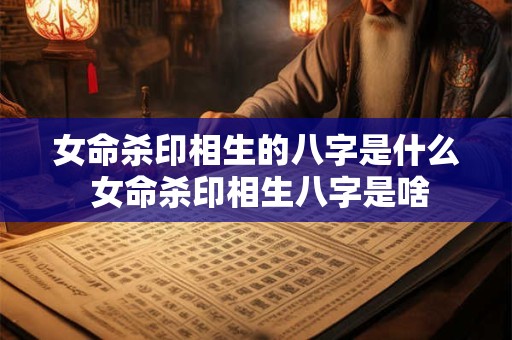 女命杀印相生的八字是什么 女命杀印相生八字是啥