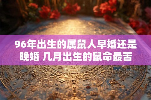 96年出生的属鼠人早婚还是晚婚 几月出生的鼠命最苦