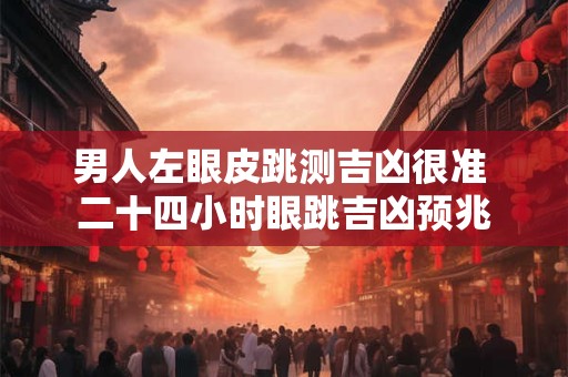 男人左眼皮跳测吉凶很准 二十四小时眼跳吉凶预兆