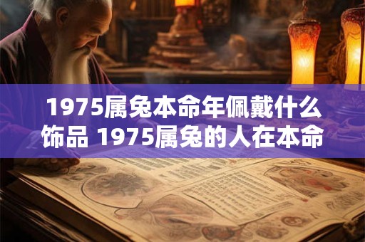 1975属兔本命年佩戴什么饰品 1975属兔的人在本命年应佩戴什么饰品