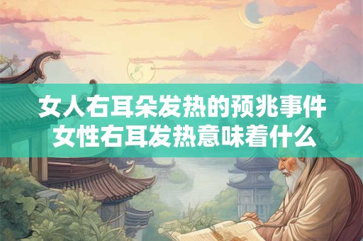 女人右耳朵发热的预兆事件 女性右耳发热意味着什么