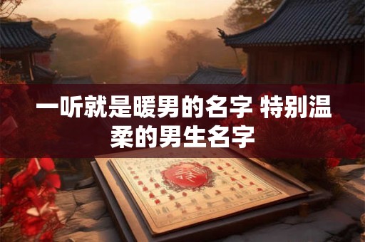 一听就是暖男的名字 特别温柔的男生名字