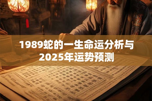 1989蛇的一生命运分析与2025年运势预测