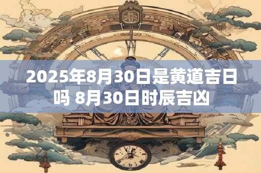2025年8月30日是黄道吉日吗 8月30日时辰吉凶
