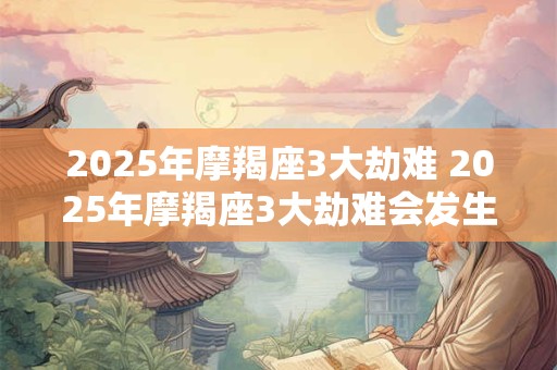 2025年摩羯座3大劫难 2025年摩羯座3大劫难会发生吗
