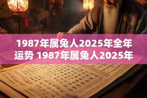 1987年属兔人2025年全年运势 1987年属兔人2025年运势如何