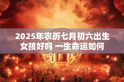 2025年农历七月初六出生女孩好吗 一生命运如何