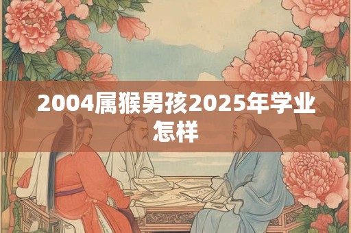 2004属猴男孩2025年学业怎样