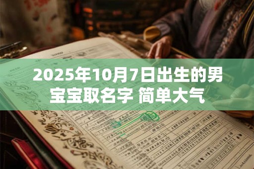 2025年10月7日出生的男宝宝取名字 简单大气