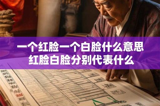 一个红脸一个白脸什么意思 红脸白脸分别代表什么
